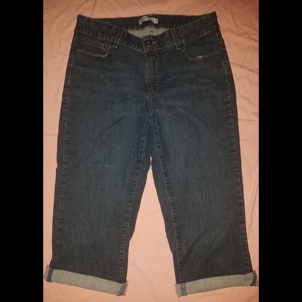 Riders by Lee SZ 14M dark wash capris